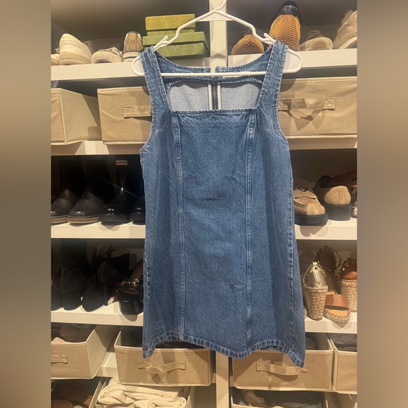 NWOT Abercrombie & Fitch Women's Blue Denim Square Neck Dress - Picture 2 of 4